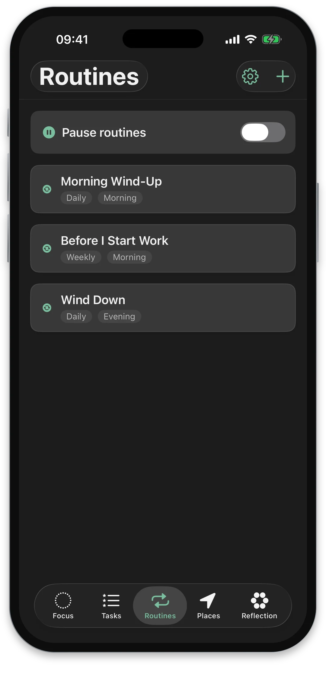 Rhevio routines screen