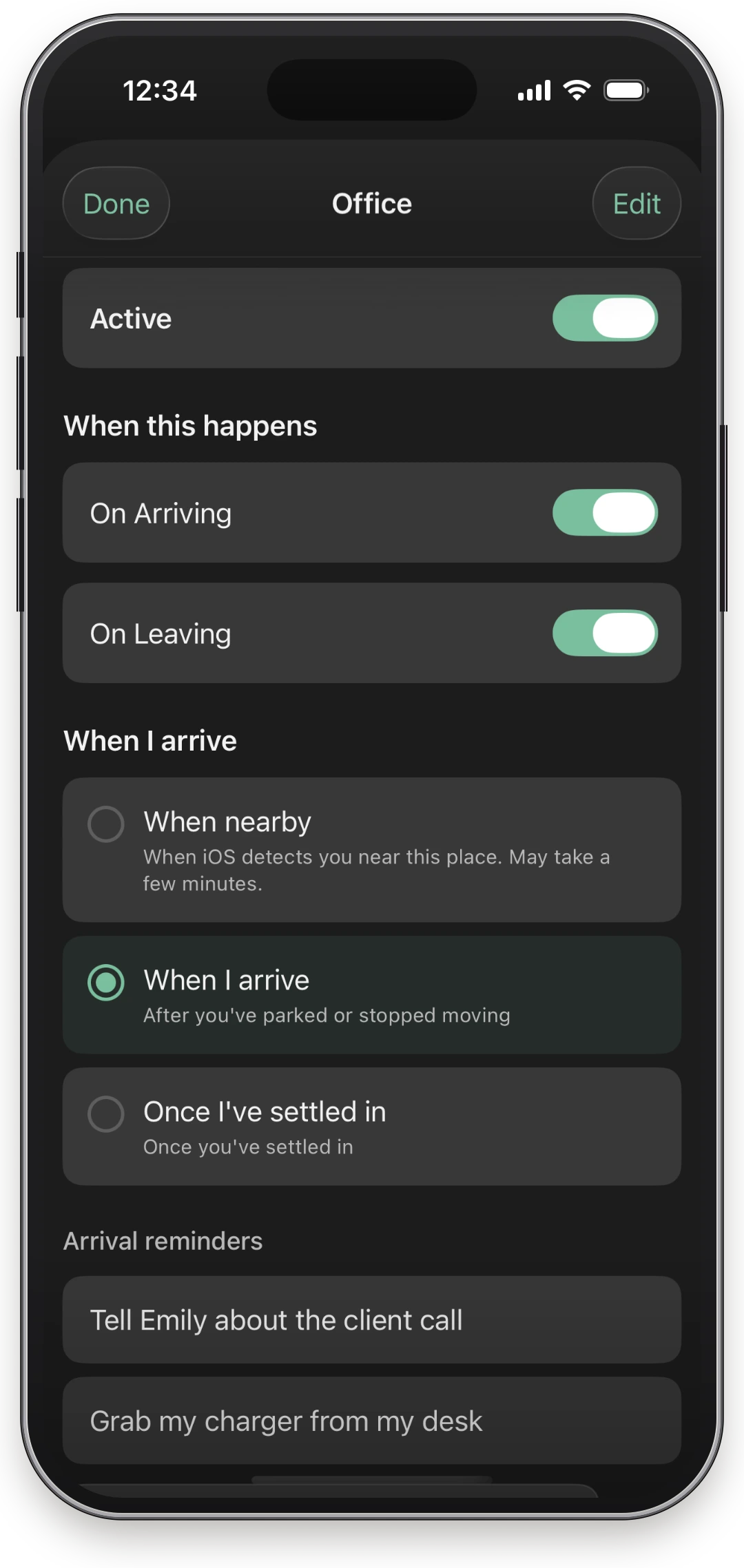 Rhevio places screen with location-tagged tasks